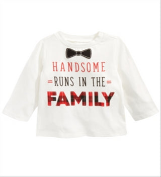 First Impressions Baby Boy's Handsome Print Cotton T-Shirt White Size 18 Months