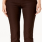 Calça feminina Chelsea Tummy Control Skinny Leg Tornozelo Charter Club Marrom Tamanho 18