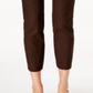 Calça feminina Chelsea Tummy Control Skinny Leg Tornozelo Charter Club Marrom Tamanho 18