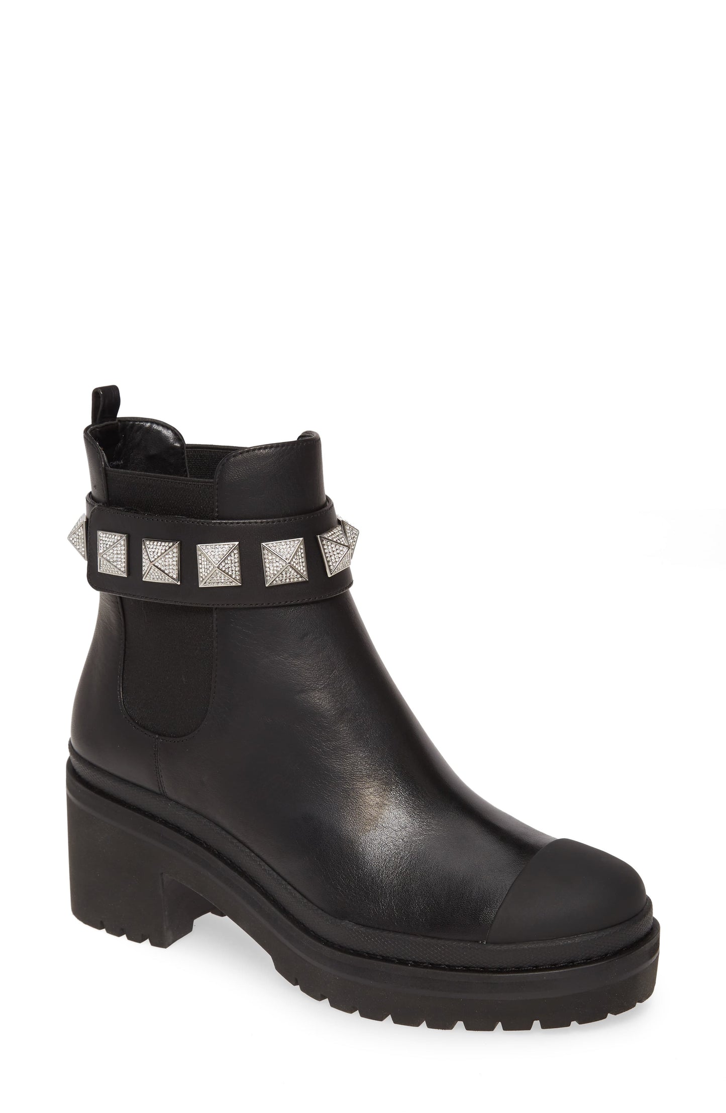 Botas femininas Michael Kors Glenn de couro com sola de couro pretas, tamanho 5M