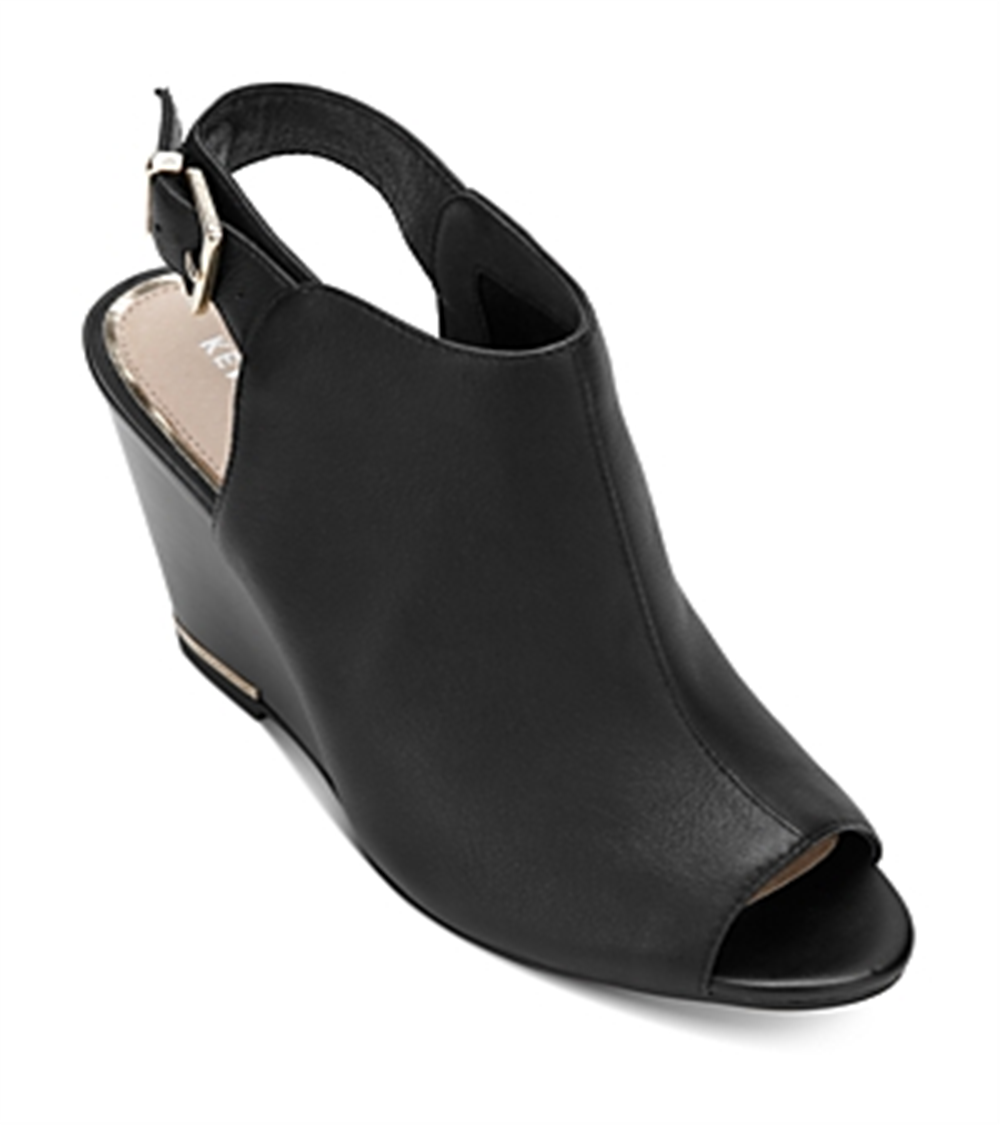 Botas femininas Kenneth Cole Merrick 85 Shootie de couro, bico fino, pretas, tamanho 6