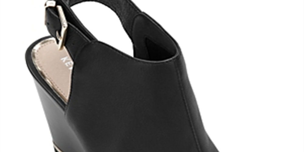 Botas femininas Kenneth Cole Merrick 85 Shootie de couro, bico fino, pretas, tamanho 6