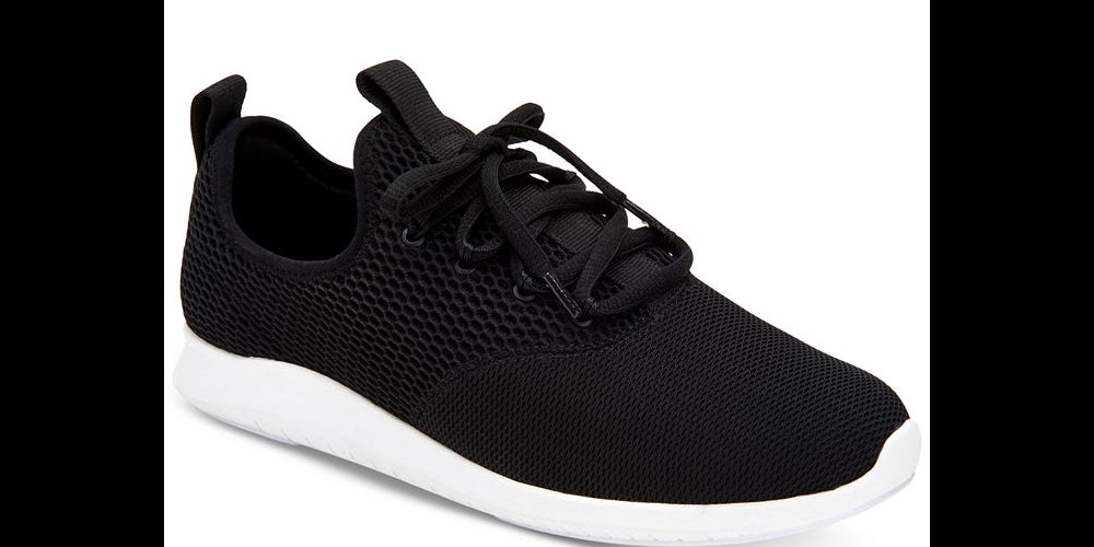 Tênis de corrida feminino Ideology com cadarço, preto, tamanho 9 M