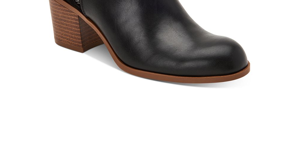 Botas femininas Onyaa de salto bloco Style &amp; Co, pretas, tamanho 7 M