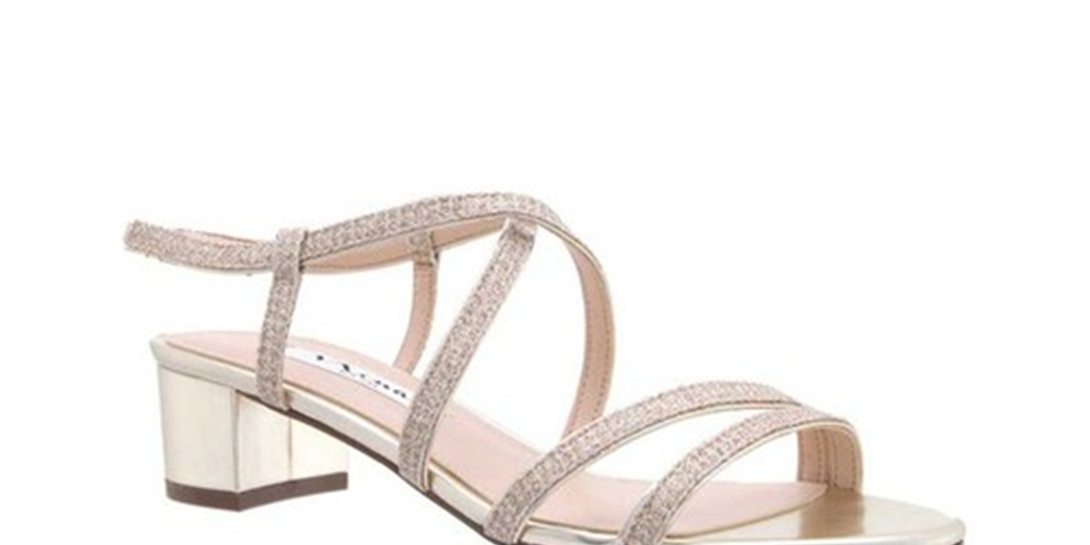 Sandálias femininas Nina Gaelen com bico aberto, casuais, tipo slingback, amarelas, tamanho 7,5 M