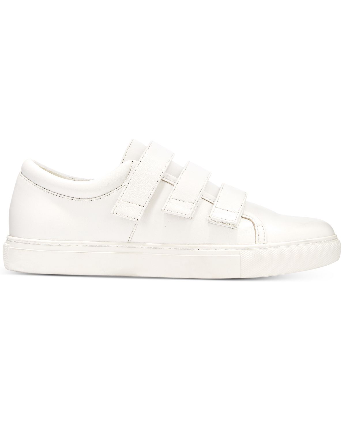 Tênis Kenneth Cole Kingvel de couro feminino, cano baixo, branco, tamanho 6,5 m
