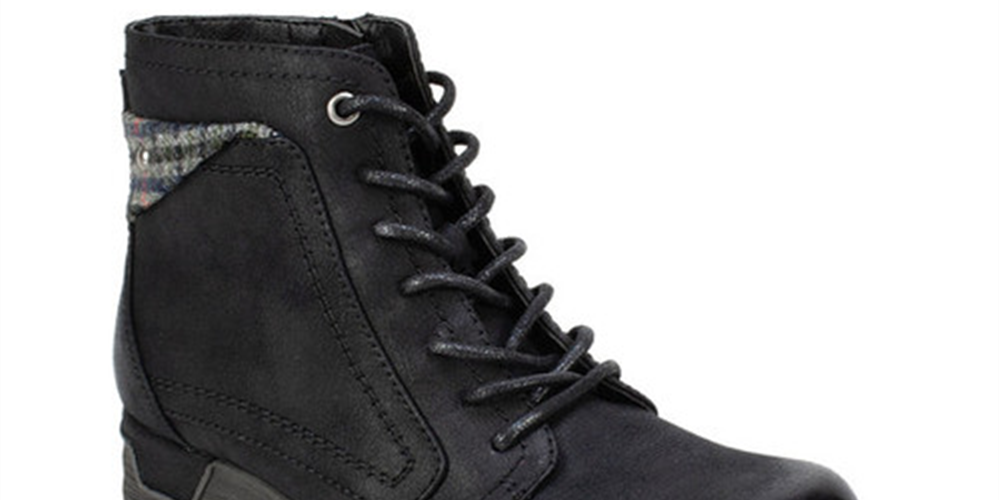 Bota feminina Mountain Rosalie casual preta tamanho 9,5 M