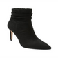 Botas femininas XoXo Taniah bico fino na altura do tornozelo, pretas, tamanho 7M