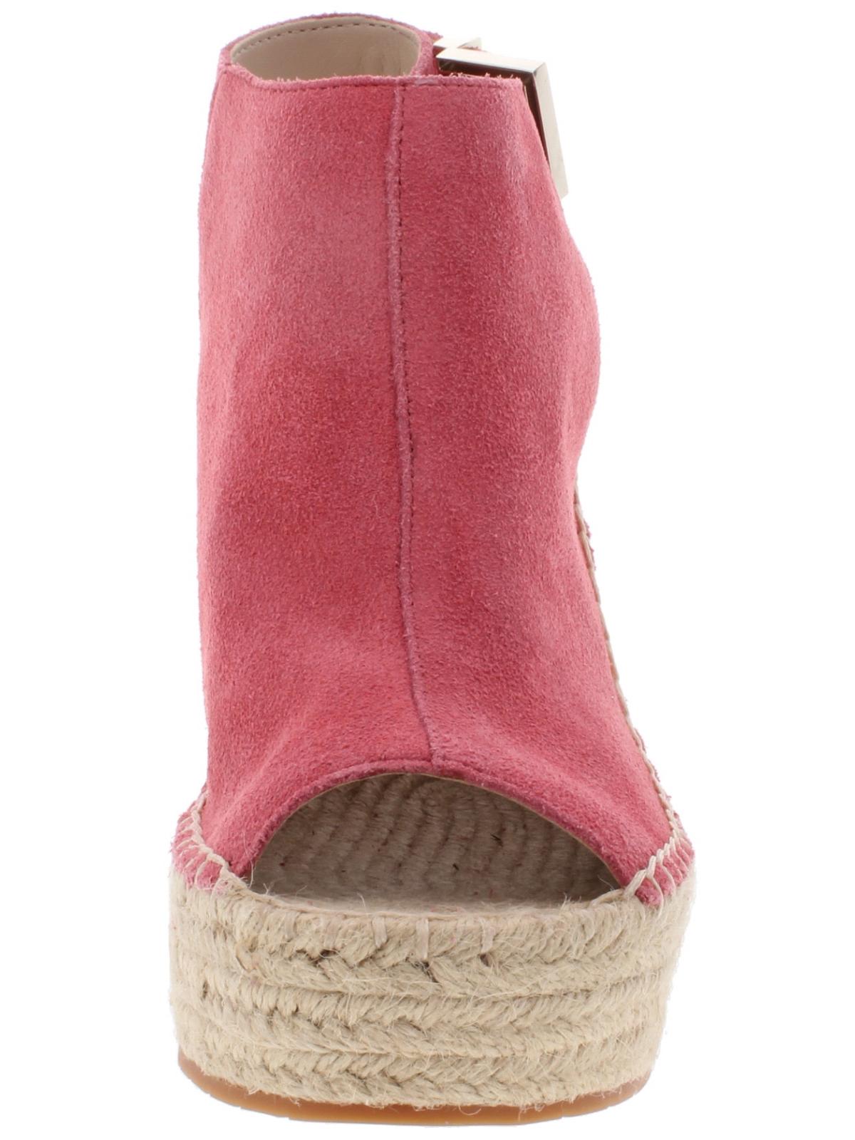 Sandálias femininas Kenneth Cole Olivia Buckle Wedge, coral, tamanho 6, médio