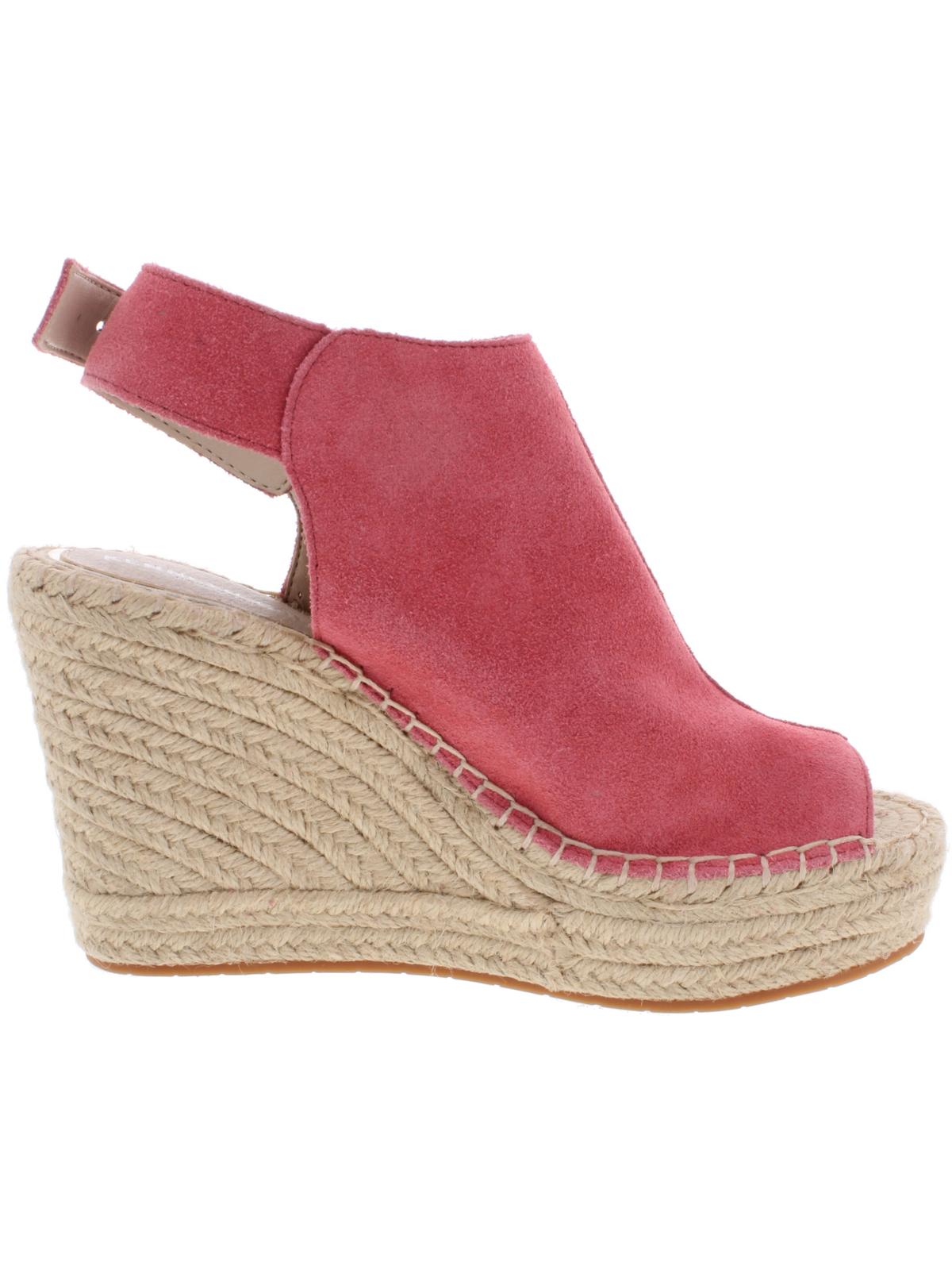 Sandálias femininas Kenneth Cole Olivia Buckle Wedge, coral, tamanho 6, médio