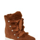 Botas de tênis femininas Steve Madden Wharton com forro de pele sintética, marrom, tamanho 7 M
