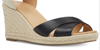 Sandália feminina Nine West Joydyn Espadrille preta tamanho 5,5 M preta tamanho 5,5 M