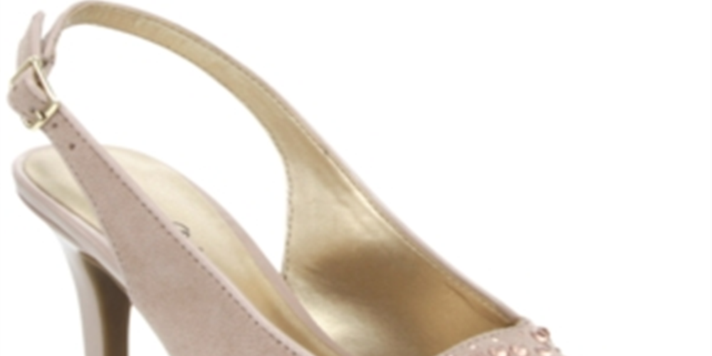 Karen Scott Brookee Salto Alto Feminino com Estampa em Relevo e Tiras nas Costas Bege Tamanho 7,5 W