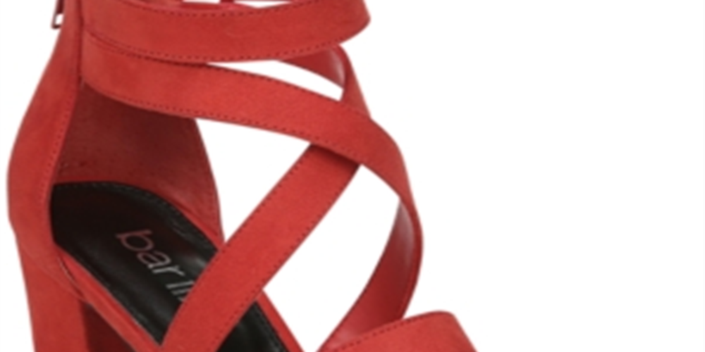 Bar III Blythe Feminino Aberto Toe Plataforma Tiras No Tornozelo Vermelho Tamanho 6 M