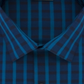 Camisa social masculina Kenneth Cole Reaction Slim Fit All Day Flex Check, azul, tamanho GG
