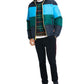 Jaqueta acolchoada Tommy Hilfiger masculina com blocos de cores, azul, tamanho XXL