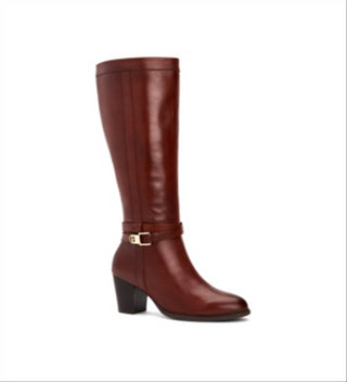 Giani Bernini Women's Rozario Leather Tall Knee-High Boots Brown Size 6.5M