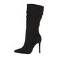 Bota feminina Jessica Simpson LYNDY 2 em camurça preta, tamanho 9,5 m