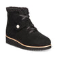 Botas femininas de couro Elissaa com bico fechado e cano curto para clima frio, estilo &amp; co, pretas, tamanho 8 M