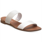 Sandálias femininas Sun + Stone Easten Slide, brancas, tamanho 7 M