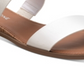 Sandálias femininas Sun + Stone Easten Slide, brancas, tamanho 7 M