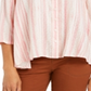Blusa feminina estampada estilo swing rosa tamanho pequeno