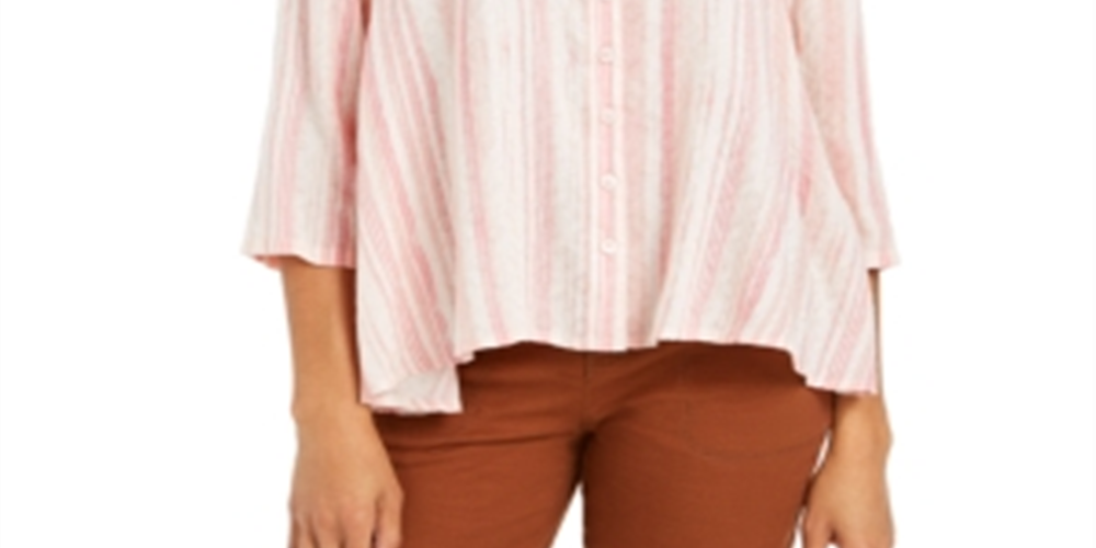 Blusa feminina estampada estilo swing rosa tamanho pequeno