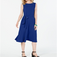 Vestido midi de festa feminino Charter Club Fit &amp; Flare, azul, tamanho X-S