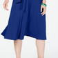 Vestido midi de festa feminino Charter Club Fit &amp; Flare, azul, tamanho X-S