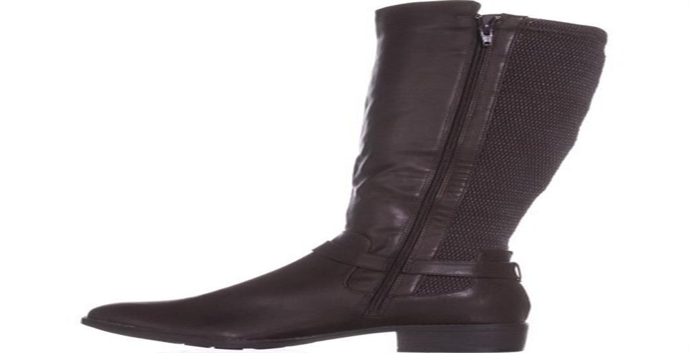 Estilo &amp; Co Feminino Luciaa Almond Toe Joelho Alto Moda Preto Tamanho 6,5 M