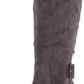 Botas sociais femininas Bella Vita Troy II Wide Calf Tall, cinza, tamanho 7 M