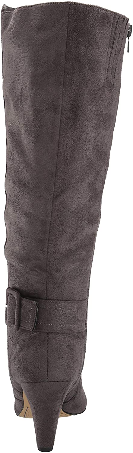 Botas sociais femininas Bella Vita Troy II Wide Calf Tall, cinza, tamanho 7 M
