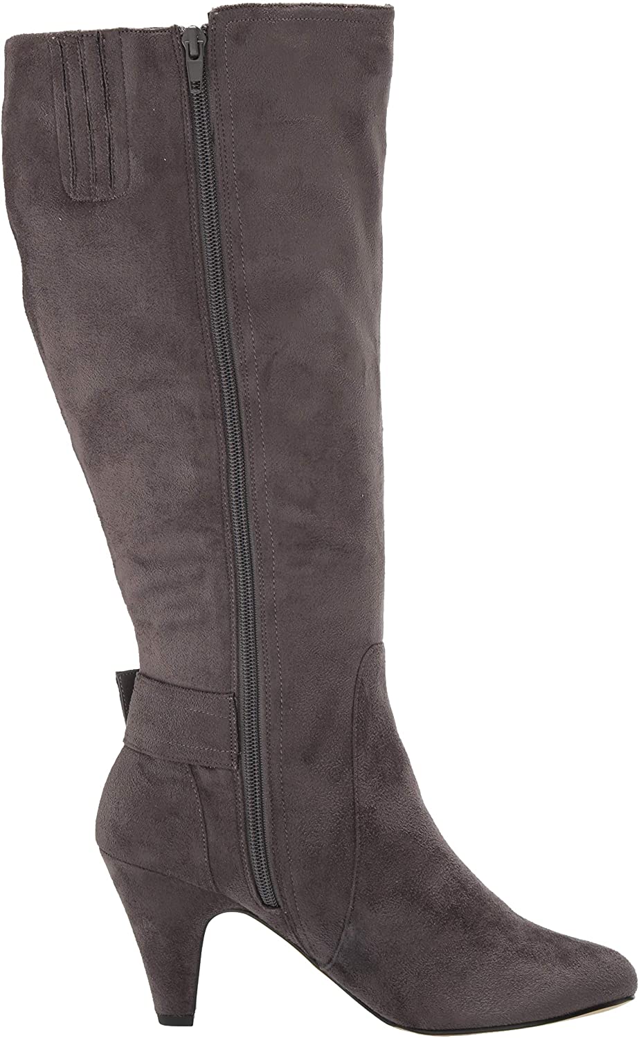 Botas sociais femininas Bella Vita Troy II Wide Calf Tall, cinza, tamanho 7 M