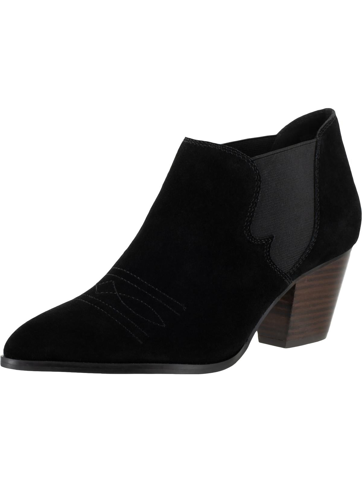 Botas casuais femininas Bella Vita Emilia Suede Bootie pretas tamanho 10 M