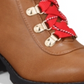 Material Girl Botas femininas com zíper e salto bloco e bico redondo, marrom, tamanho 7 M