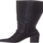 Botas femininas Madden Girl Edrea Almond Toe High Fashion, pretas, tamanho 8 M