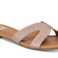Material Girl Sandálias Femininas Acelina Tecido Aberto Casual Slide Prata Tamanho 7,5M