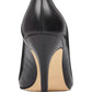 NINE WEST Salto alto feminino com salto agulha e bico fino, salto fino, couro, preto, tamanho 8 M