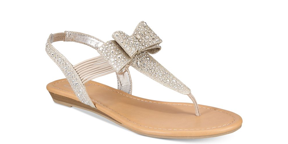 Material Girl Sandálias femininas Shayleen com bico aberto e tiras em T, cinza, tamanho 7,5 m