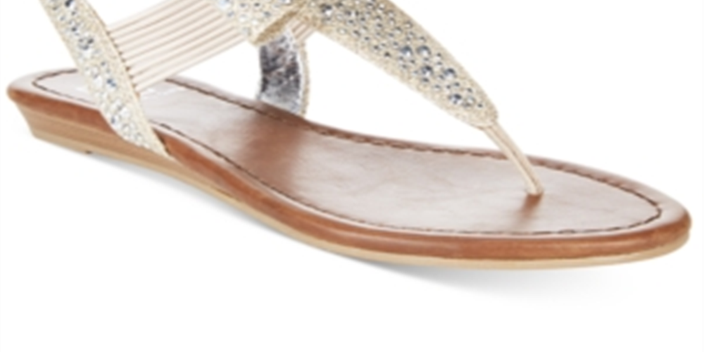 Material Girl Sandálias femininas Shayleen com bico aberto e tiras em T, cinza, tamanho 7,5 m