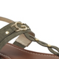 Sandálias femininas Guess Links com bico aberto, casuais, estilo slingback, verde, tamanho 5 M