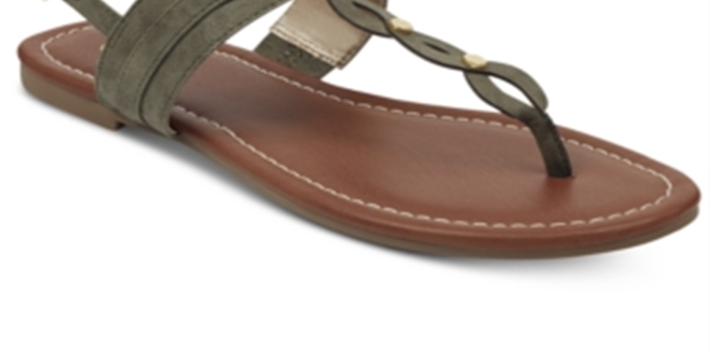 Sandálias femininas Guess Links com bico aberto, casuais, estilo slingback, verde, tamanho 5 M