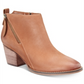 Botas femininas Aqua College estilo ocidental, acolchoadas, à prova d'água, com zíper, bico amendoado, salto alto, zíper, couro marrom, tamanho 7,5 M