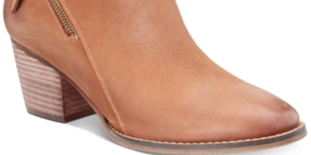 Botas femininas estilo ocidental acolchoadas, à prova d'água e com zíper, estilo Nancy, bico amendoado, salto alto, marrom, tamanho 6 M