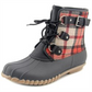 Botas de inverno femininas Baretraps Fahn Plaid Snow, pretas, tamanho 7 M