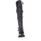 Botas femininas estilo &amp; co, bico amendoado, cano alto, pretas, tamanho 9m