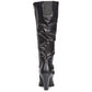 Botas femininas estilo &amp; co, bico amendoado, cano alto, pretas, tamanho 9m