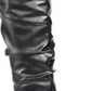 Botas femininas estilo &amp; co, bico amendoado, cano alto, pretas, tamanho 9m