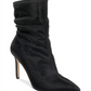 Badgley Mischka Botas femininas Ronnie Fabric bico fino cano médio, pretas, tamanho 8 M