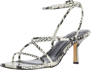 Sandálias femininas Nine West Nolan Barely There com tiras, tamanho 5,5, pretas